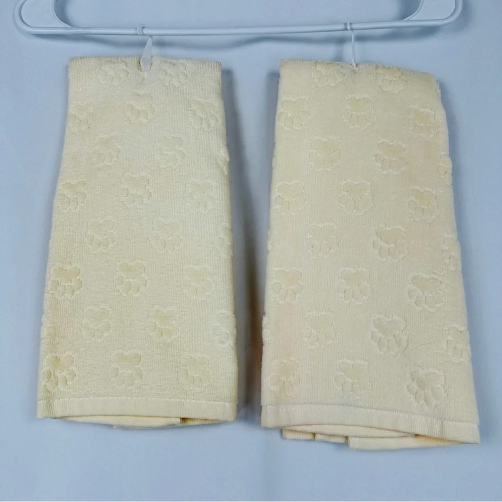 NWT - Custom Lhasa Apso Embroidered- Paw Printed Hand Towels - GR8 Dogs